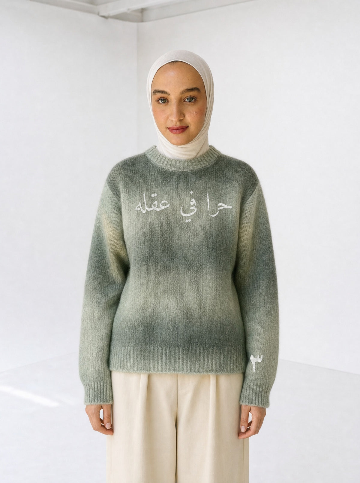 حرا Strickpullover getragen, Vorderansicht